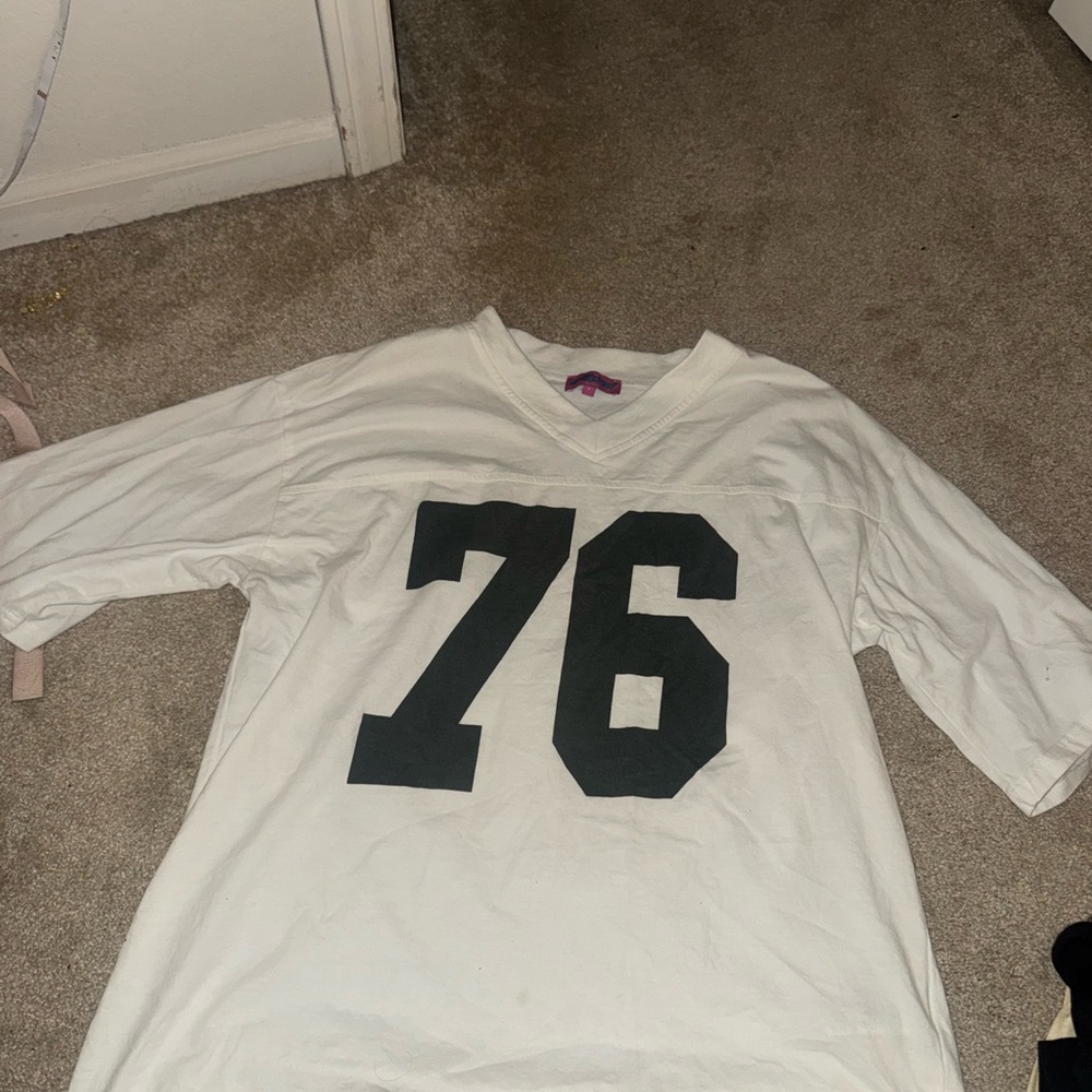 Edikted Kids White Jersey with Black Number